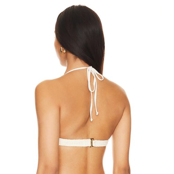 Lovers & Friends Here with You Bikini‎ Top Cream Crochet Underwire Swimsuit Sz L - Picture 3 of 9